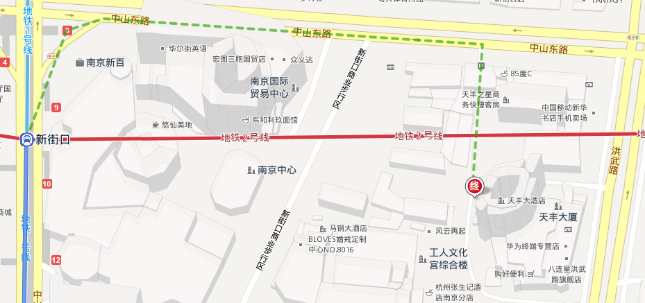 地鐵8號(hào)線出口到公司的路線